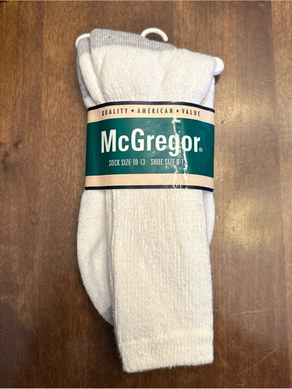 Vintage McGregor Socks Shoe Size 8-12 White Classic